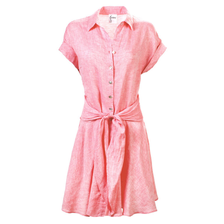 Collins Short Sleeve Tie-Waist Mini Dress image number null
