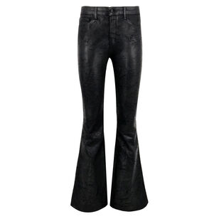 Marty Coated High Rise Flare Jean