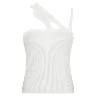 Knit Camisole With Lace Strap