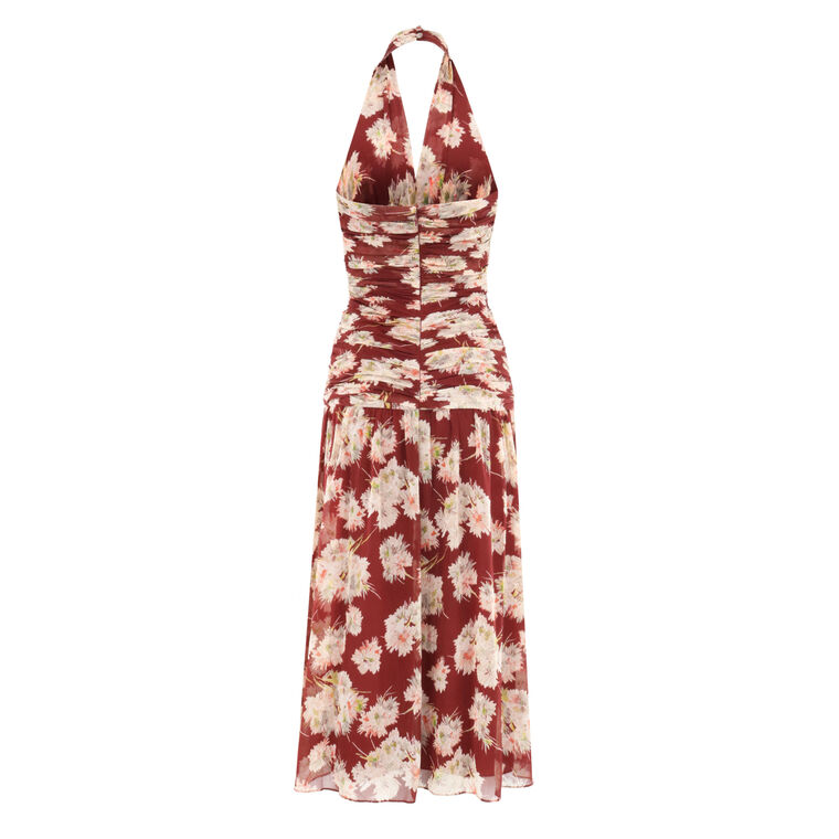 Mae Bouquet Jelica Floral Halterneck Midi Dress image number null