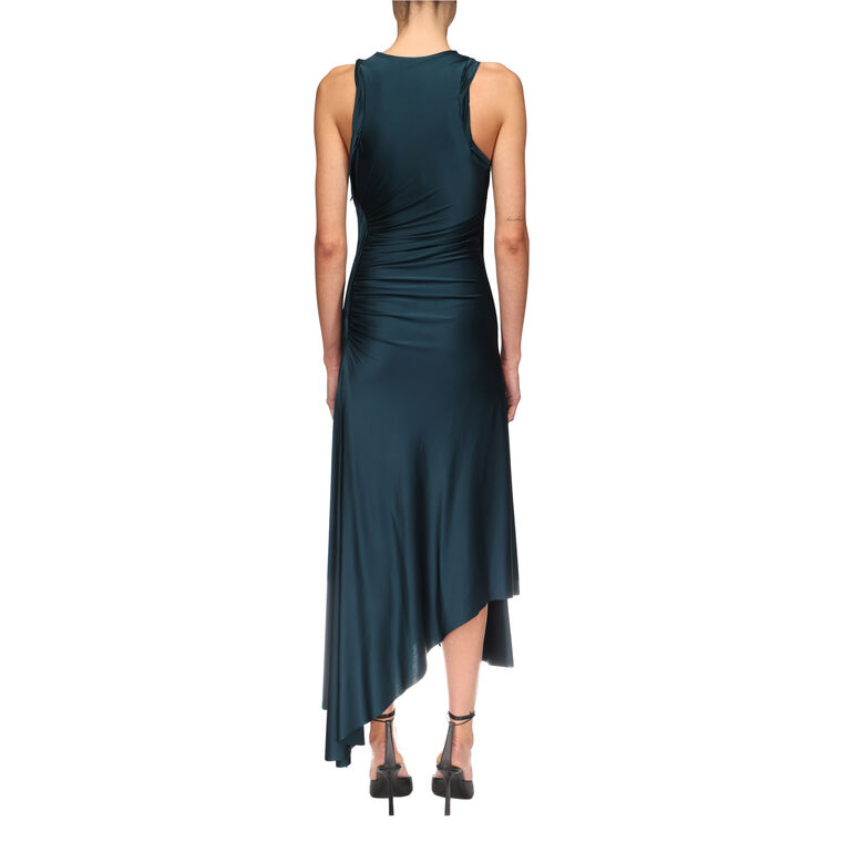 Sleeveless Twist Detail Asymmetric Hem Midi Dress image number null