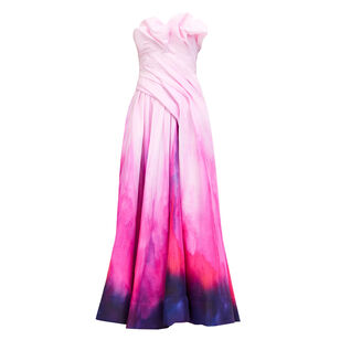 Greenholm Strapless Ombre Maxi Dress