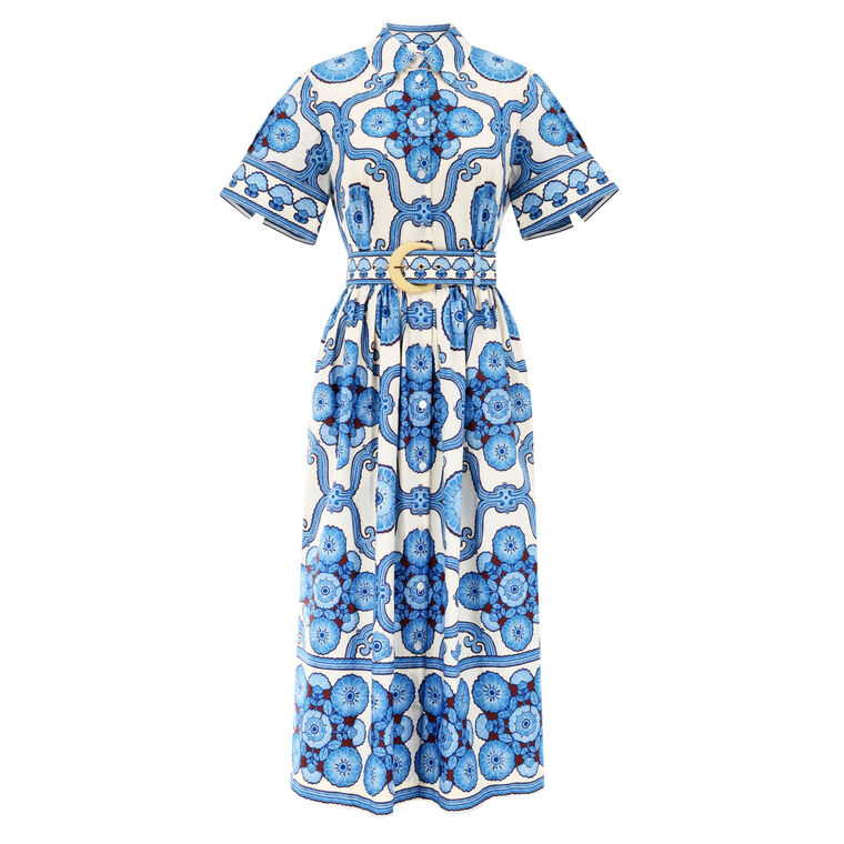 Malena Belted Midi Dress image number null