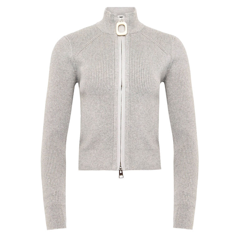 Fitted Zip Up Cardigan image number null