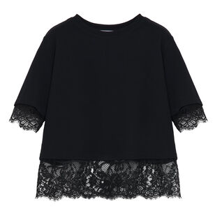 Short Sleeve Lace Layer T-Shirt