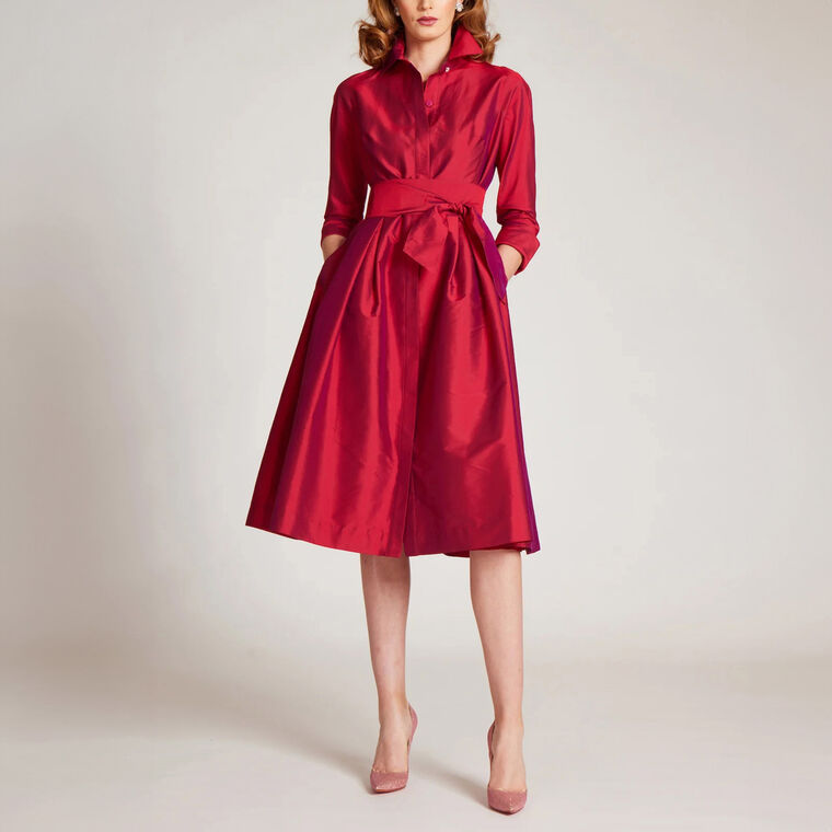 Collar Cocktail Shirt Dress image number null