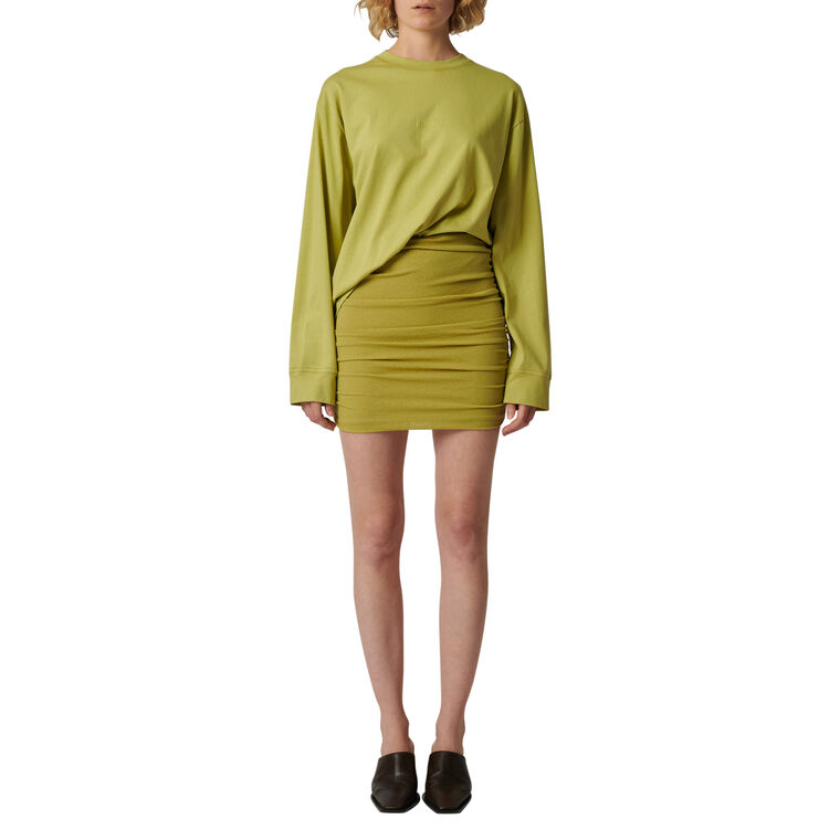 Pamyla Draped Mesh Jersey Mini Skirt image number null