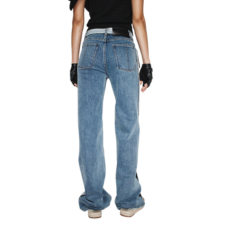 Ben Straight-Leg Satin Ribbon Detail Jeans image number null