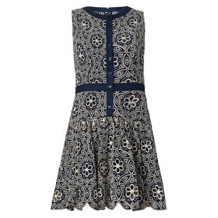 Sierra Sleeveless Embroidered Mini Dress