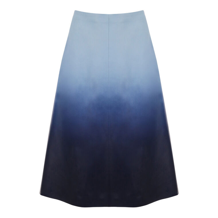 Lucien Ombre Leather Midi Skirt image number null