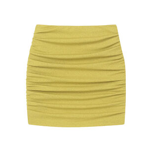 Pamyla Draped Mesh Jersey Mini Skirt