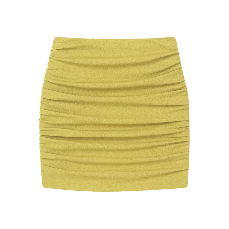 Pamyla Draped Mesh Jersey Mini Skirt image number null