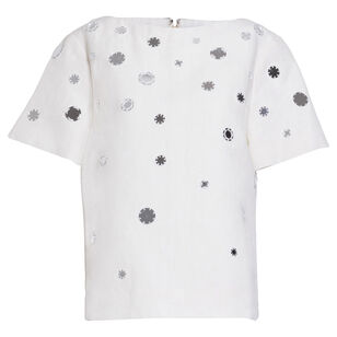 Eden Short Sleeve Mirror Detail Top