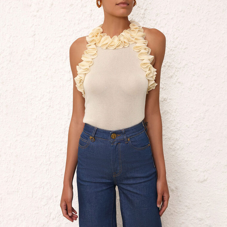 Matchmaker Ruffle Neck Top image number null