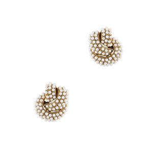 Pave Knot Earrings
