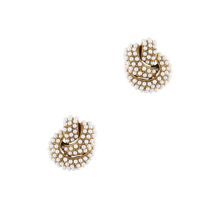 Pave Knot Earrings image number null