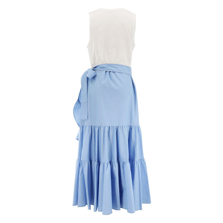 Jessie Sleeveless Stripe Tie-Waist Midi Mahlia Dress image number null