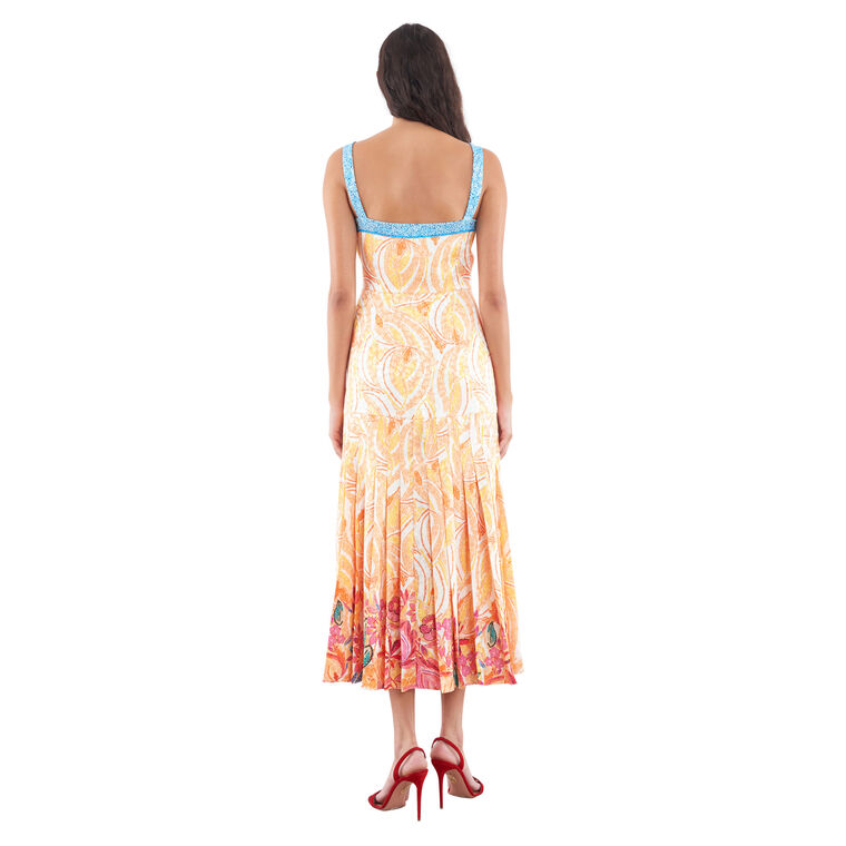 Karen Sleeveless Pleated Midi Dress image number null