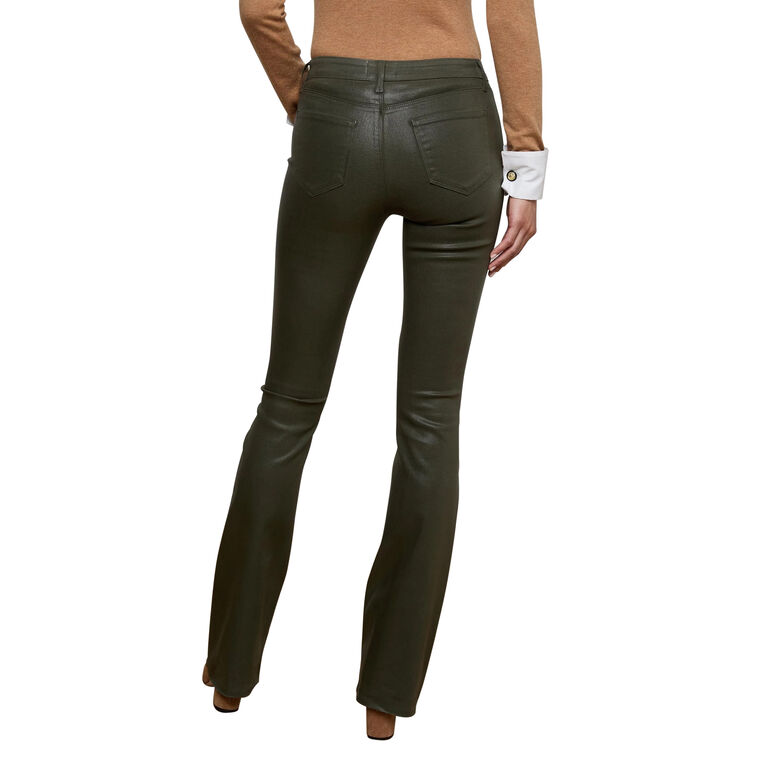Ruth Coated High Rise Straight-Leg Raw Hem Jean image number null