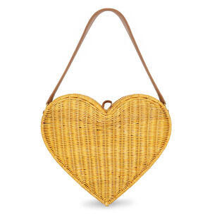 Pulsating Heart Wicker Bag