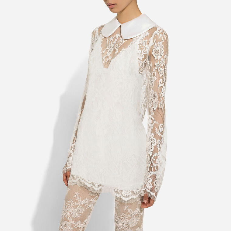 Long Sleeve Lace Mini Dress image number null