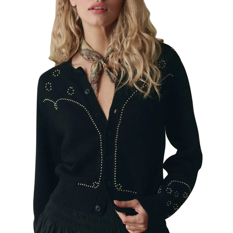 The Studded Cardigan image number null