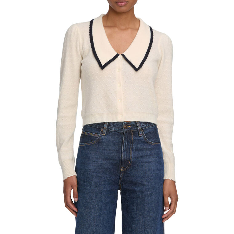 Long Sleeve Cashmere Sailor Sweater image number null