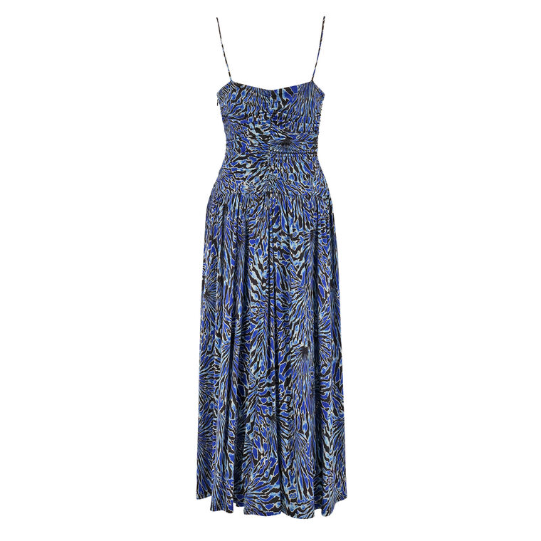 Arda Sleeveless Ruched Jersey Midi Dress image number null