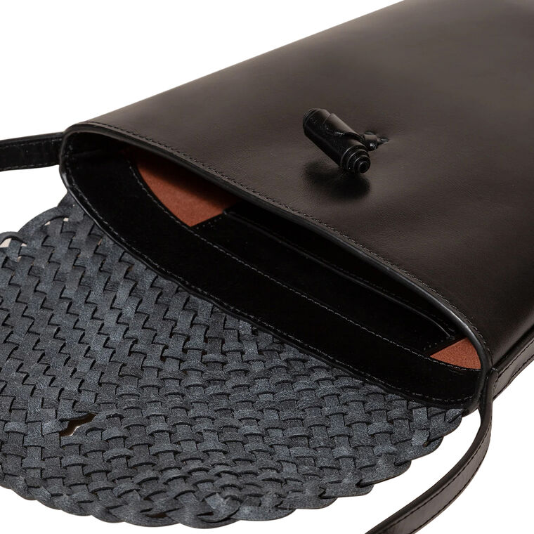 Tomira Braided Flap Crossbody Bag image number null