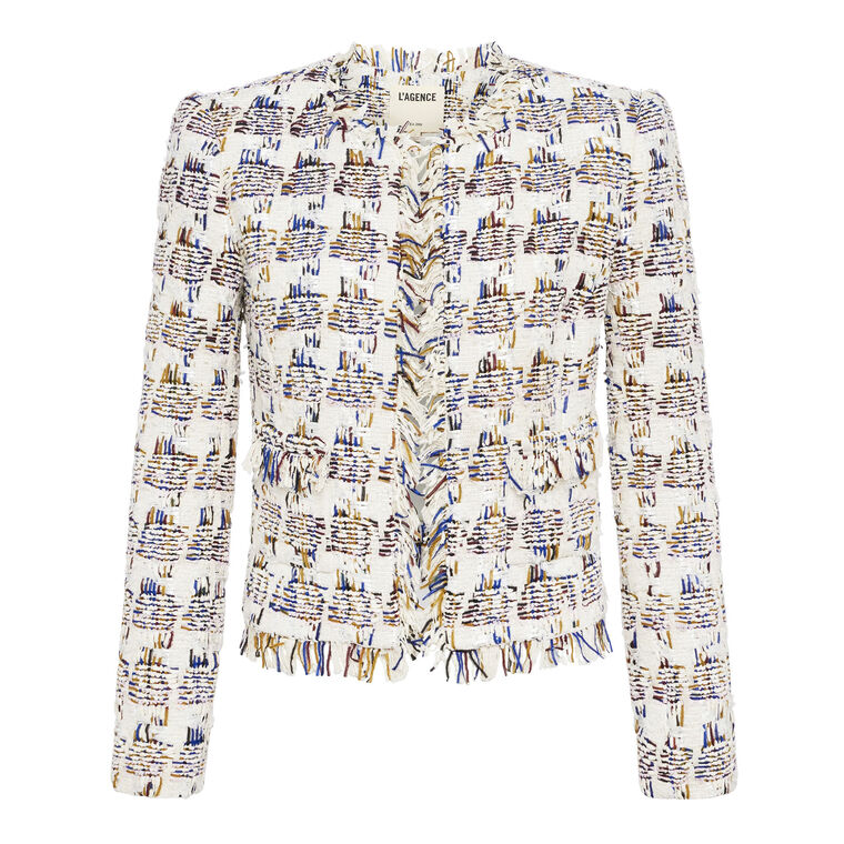 Angelina Plaid Tweed Jacket image number null