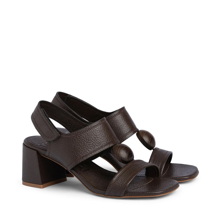 Uriana Wood Cabochon Midi Sandal image number null