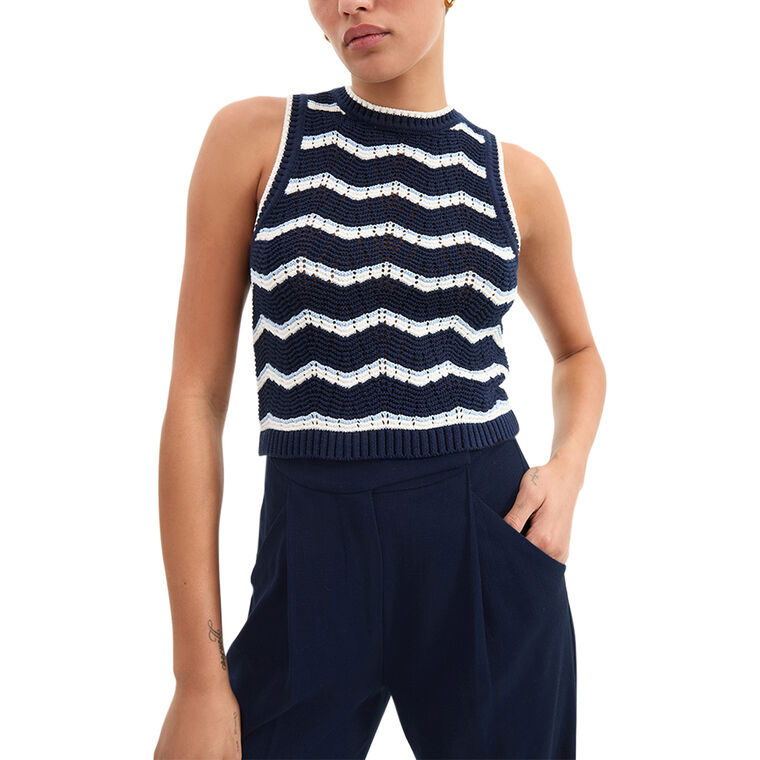 Jerrel Cropped Knit Tank Top image number null