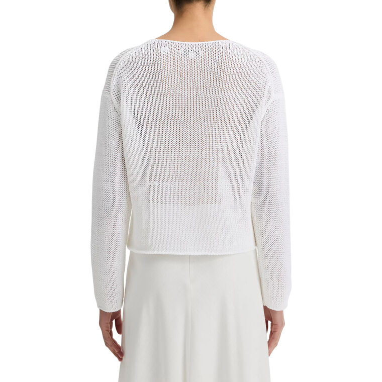 Italian Coated Cotton-Blend Pullover Sweater image number null