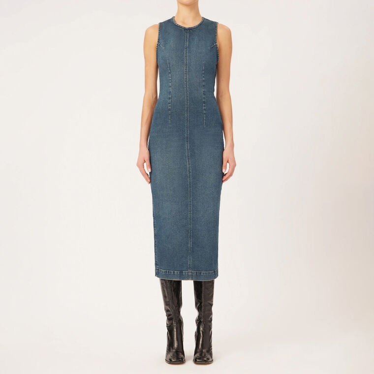 Esme Structured Denim Dress image number null