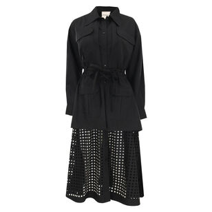 Eleanor Long Sleeve Midi Shirt Dress