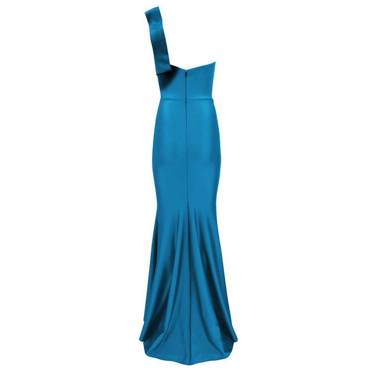 One-Shoulder Stretch Jersey Gown image number null