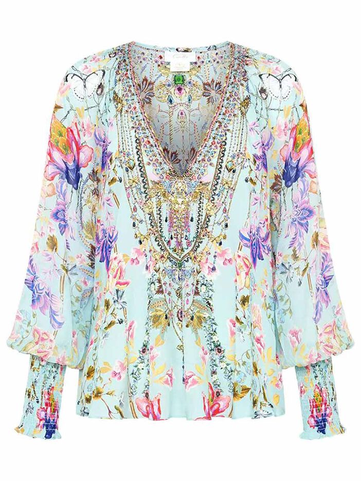 Shirred Cuff Blouse image number null