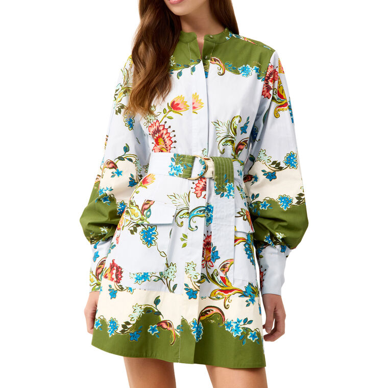 Hughes Long Sleeve Belted Mini Dress image number null