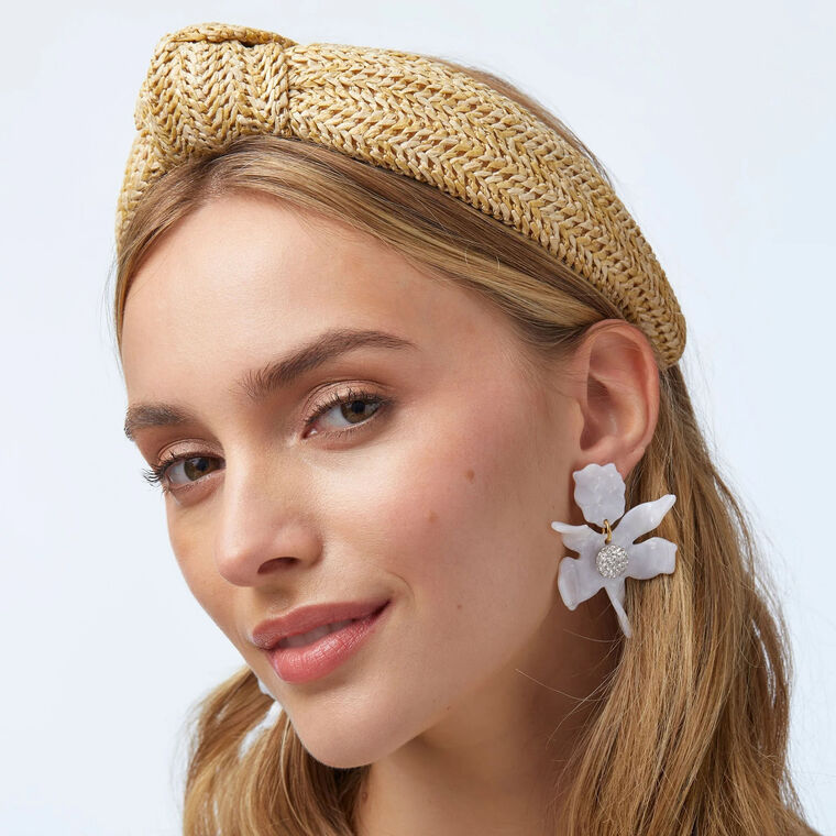 Small Crystal Lily Earrings image number null