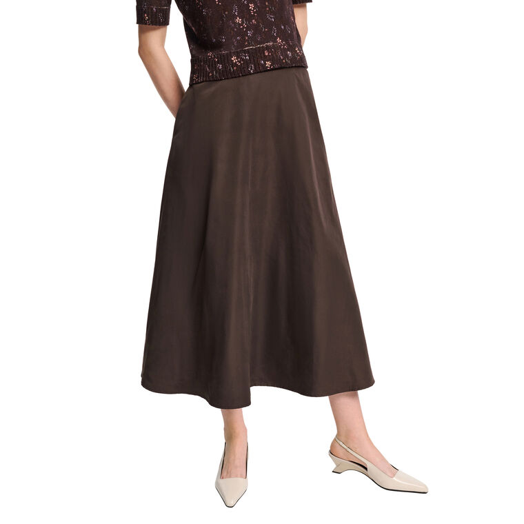 Sporty Elegance Nylon Midi Skirt image number null