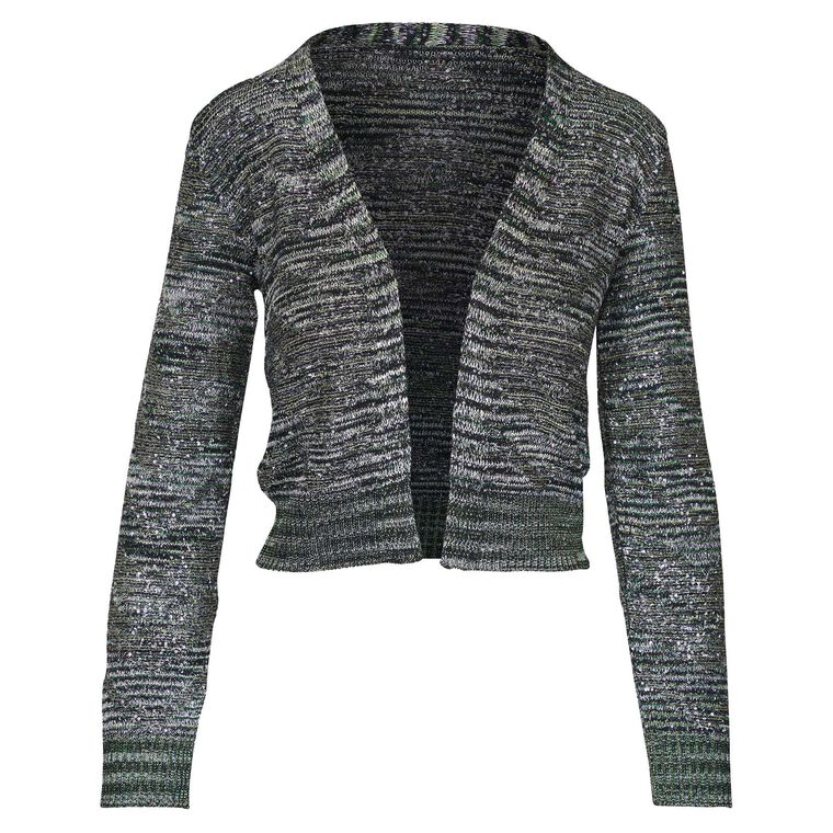 Spacedyed Sequin-Embellished Short Cardigan image number null