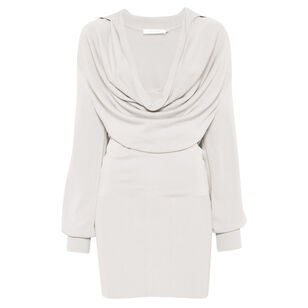 Vida Long Sleeve Cowl Neck Mini Dress