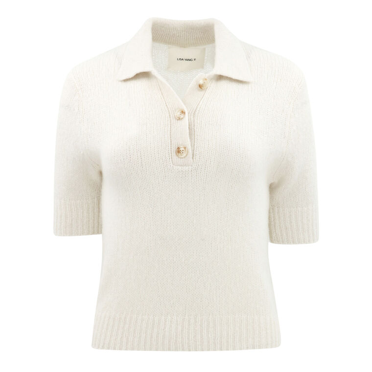 Masy Collared Cashmere-Silk Blend Sweater image number null