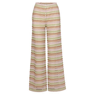 Fatima High-Waisted Crochet Wide-Leg Pant