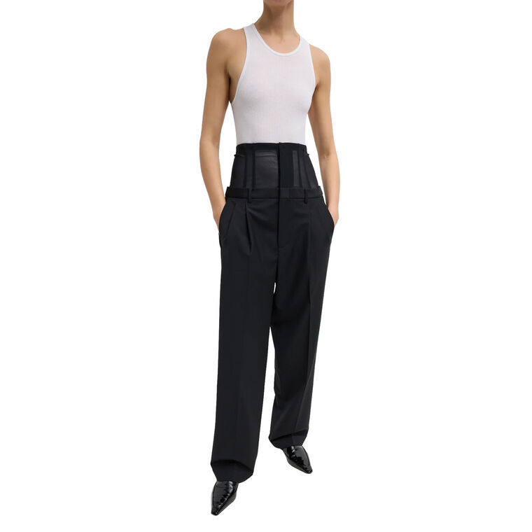Recycled Tropical Wool Corset Trouser image number null
