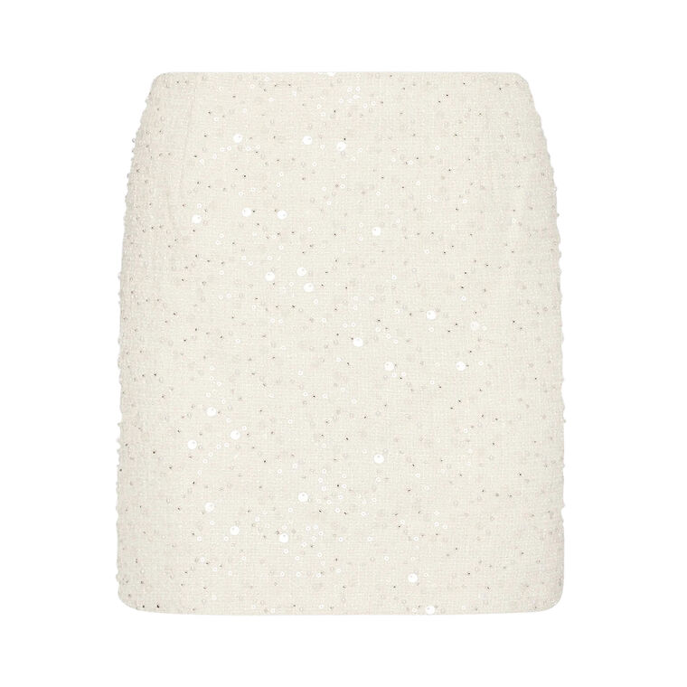Beaded Tweed Modern Mini Skirt image number null
