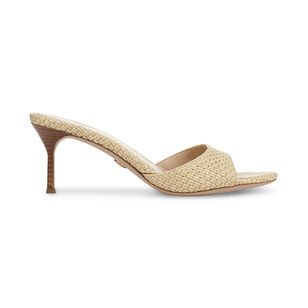 Tia Raffia Kitten Heel Slide Sandal