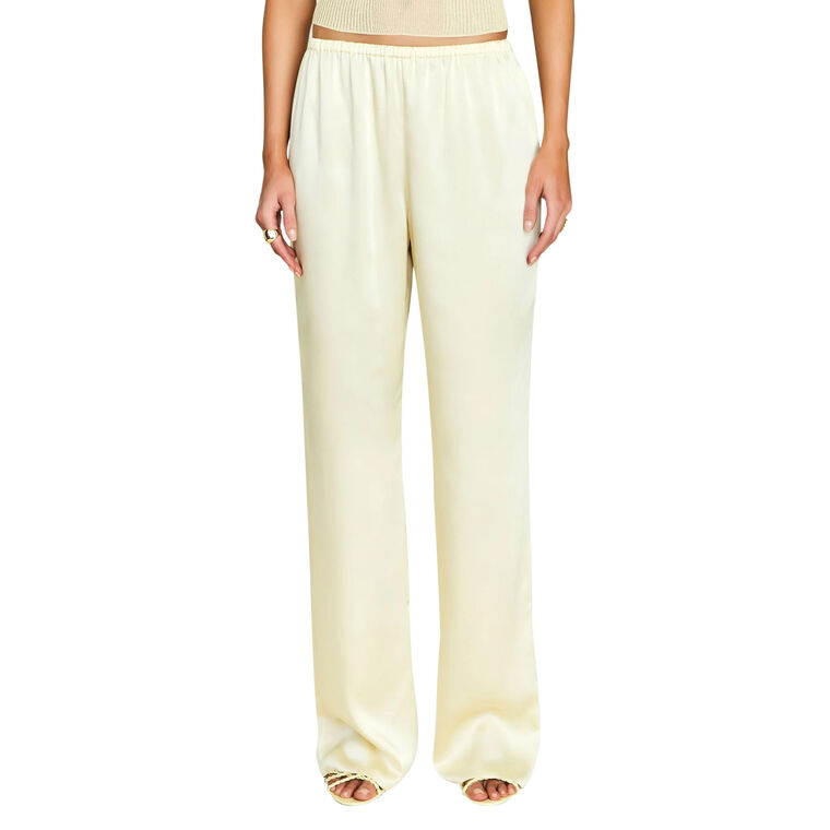 Lillian Straight-Leg Satin Pant image number null