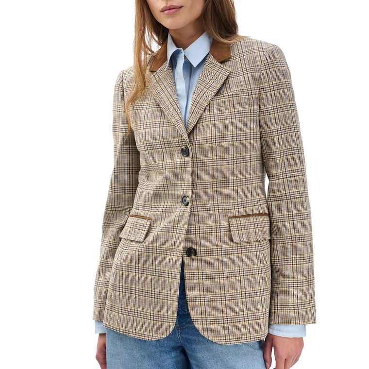Evia Plaid Blazer image number null