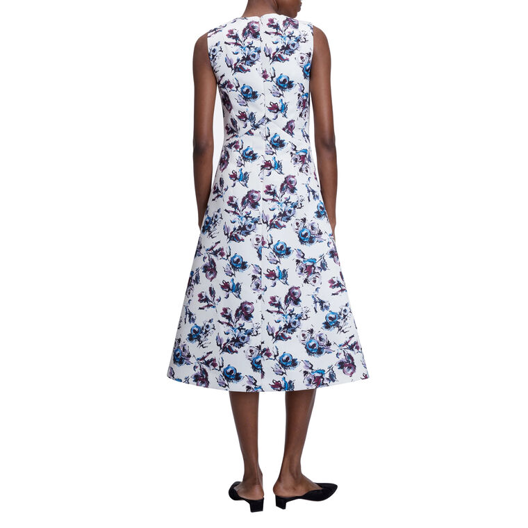 Rumi Sleeveless High Neck Floral Midi Dress image number null